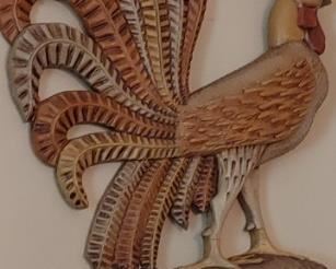 Huge Mid century modern Rooster wall decor