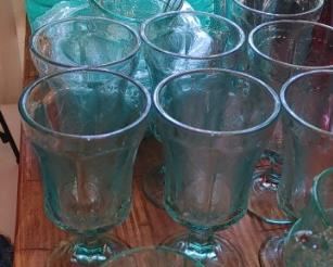 Hard to find Beautiful large set Teal Green Recollection by Indiana Glass Co. - Depression Era Madrid Pattern
Dinner & salad  plates , drinking goblets bowls & more