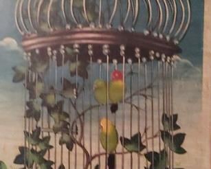 Hand painted on wood