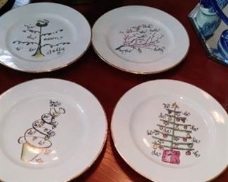 Vintage CIB Christmas Rosanna Dessert Plates with Coffee Cups
Made in Italy