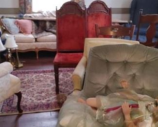 Lots of beautiful formal chairs