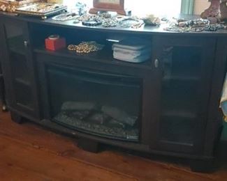  72" Electric Fireplace Media Mantle