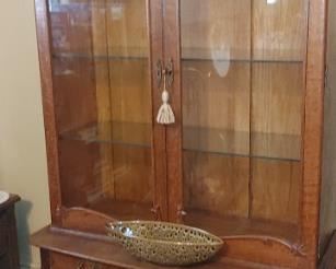Oak china cabinet