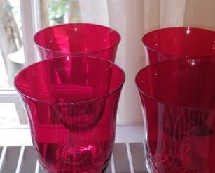 Red Lenox Goblets