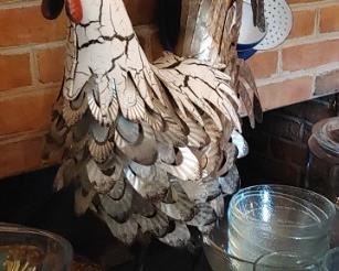 Large metal rooster