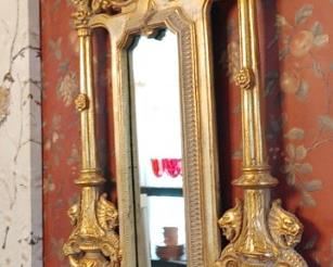 Ornate formal mirror