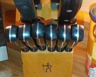 Henckels knife set in block