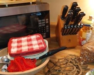 FULL kitchen looks like a department store of the good stuff!