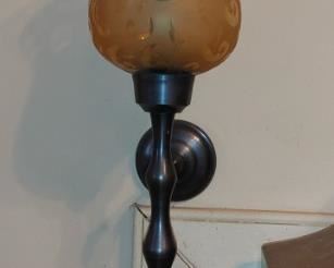 Pair of electric sconce lamps