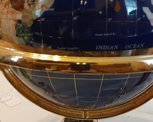 Beautiful gemstone globe & compass