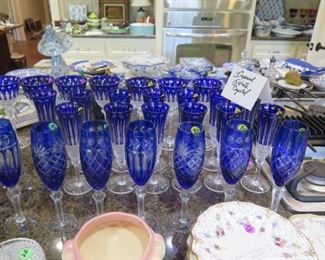 BLUE CUT TO CLEAR CRYSTAL