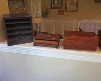 BOXES, ROSEWOOD, LAP DESK
