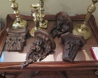 HAND CARVED WALL SHELVES