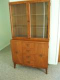 1938 Primavira Mahogany - purchased from Designer Showroom in New York - MINT condition & from original owner. SET INCLUDES: Table with 2 leaves & pads, China Cabinet, Server, Buffet and 6 Leather covered chairs. STUNNING!