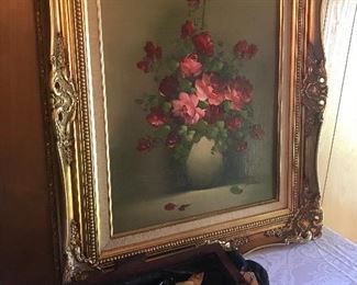 Original oil on canvas with vintage frame