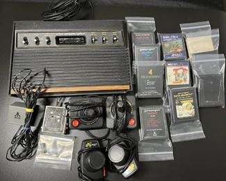 Atari Video Game System With LOTS of Games Super breakout Burgertime Combat