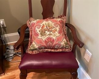 leather seat side chair. $40