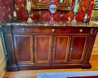 marble top buffet