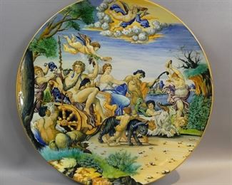 1 of 4 Italian faience chargers