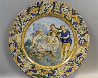 Antique faience Italian chargers