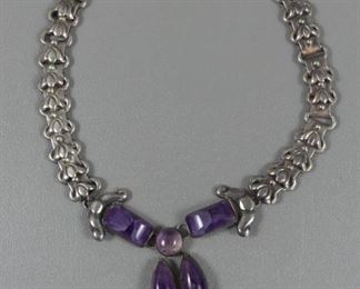 Hector Aguilar sterling & amethyst necklace
