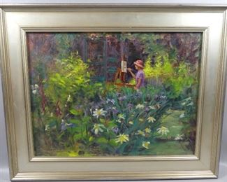 L. Guarnaccia - Nantucket garden painting 2001