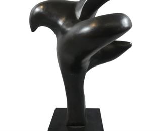 Modernist bronze signed ??
