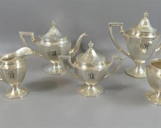 Sterling silver 5 pc tea set