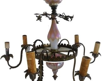 Art glass chandelier