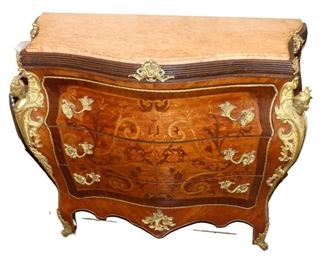 French style marble top chest
