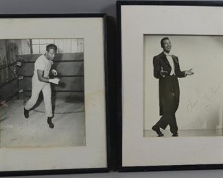 Autographed photos by Sugar Ray Robinson