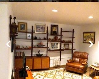 Brown leather recliner chair 50% off.  Now $200