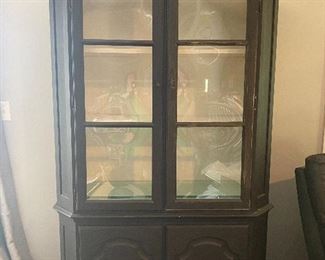 Ethan Allen Curved glass Cupboard