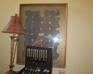 Stainless flatware - lamp - artwork