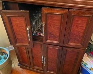 Beautiful bar cabinet.  More pictures to come with it opened up.  