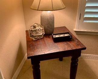 Sweet dark wood side table