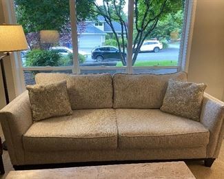 #1 $440  Wonderfully neutral sofa by Hughes. 87.5"l x 36"d x 34"h