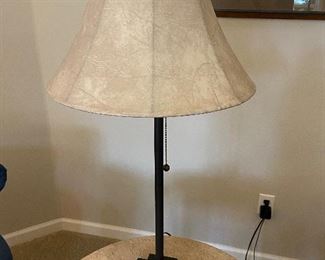 #4 $120 Table lamp - black iron base 30"h