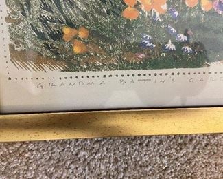 close up of name of the piece