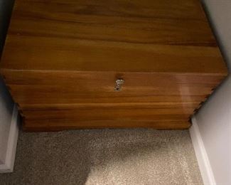 #29 $90. Cedar chest 31"w x 18"h x 18"d.  Interior photo next.