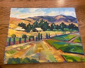 #60. $240. "Viansa Winery". 16 x 20 by K. Robinson, California Plein Air artist.