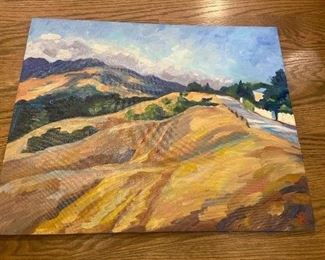#63. $240. "Orinda Hills". 16 x 20 by K. Robinson, California Plein Air artist.