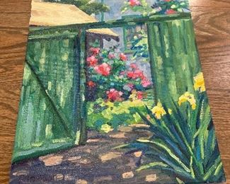 #71 $180 "Ruth Bancroft's Garden". 12 x 16 by K. Robinson, California Plein Air artist.
