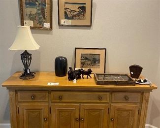 Japanese woodblocks and other decorative arts for sale during in person shopping on Friday and Saturday.