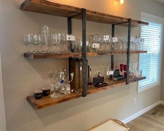 Crystal, barware and entertaining pieces sold during in-person sale on Friday and Saturday.