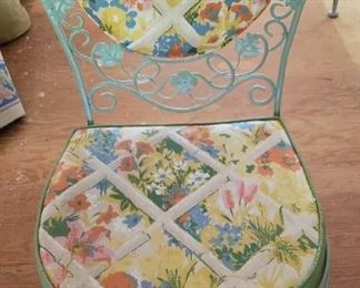 Vintage Wrought Iron Chair - Part of Set 