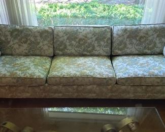 MCM Bernhardt Sofa Adorned with Wood Cutout Design (EXCELLENT CONDTION, FINEST QUALITY) 