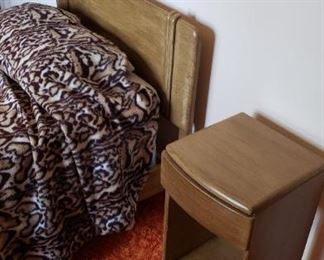 Vintage Heywood Wakefield Bedroom Set (Twin Bed, Nightstand, Highboy Dresser, Corner Desk) 