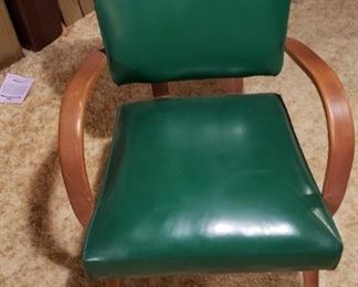 Original 1950s Viking Artline Vinyl Slipper Chair with Arms 