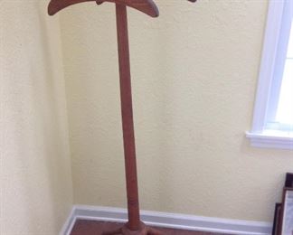 wood valet hall tree